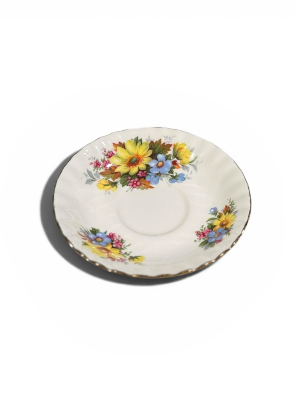 Royal Albert Bone China England Summertime Series Gold Trim Saucer